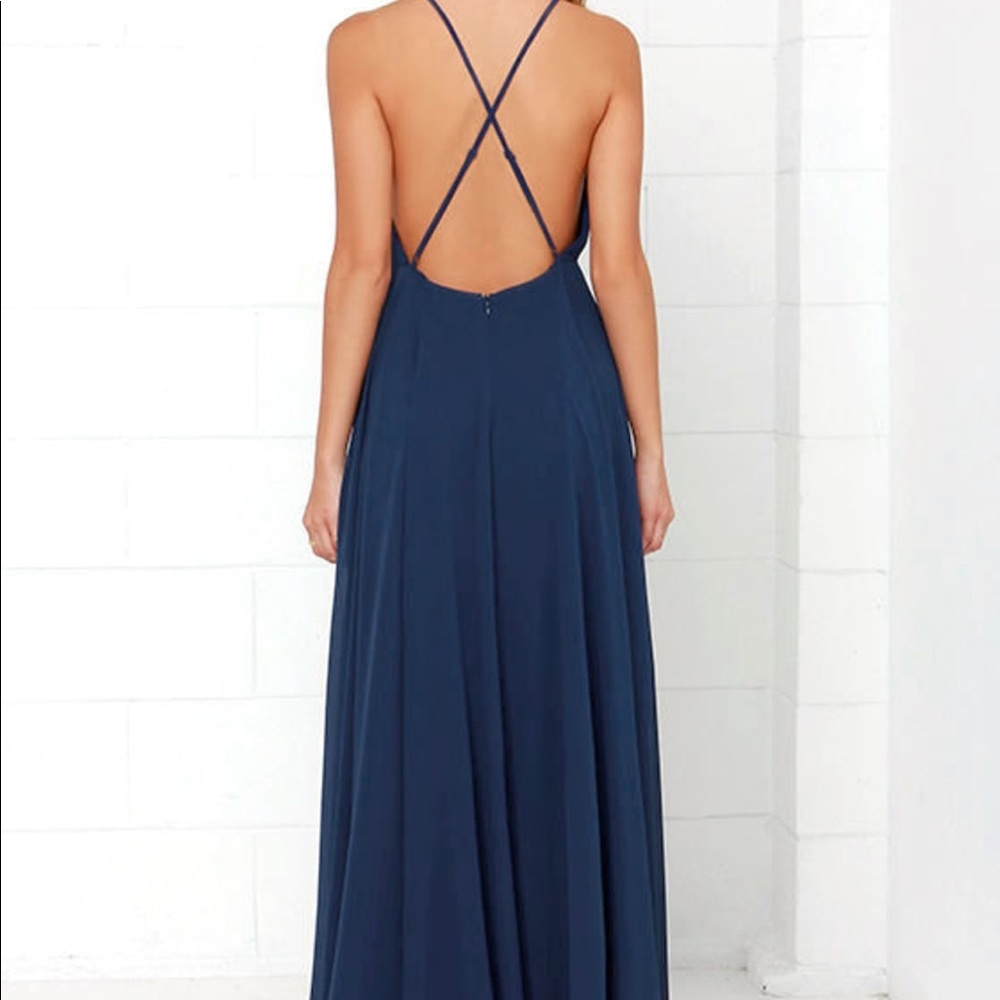 LuLu’s Mythical Kind Of Love Navy Blue Maxi Dress